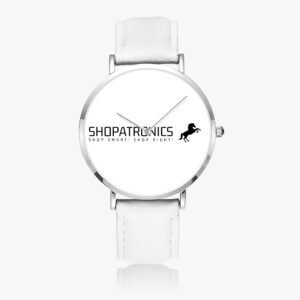 162. Hot Selling Ultra-Thin Leather Strap Quartz Watch (Silver)