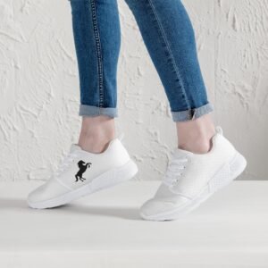 175. Stylish Mesh Running Shoes – White/Black