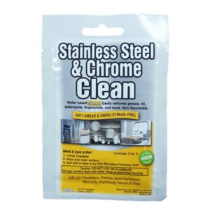 Flitz Stainless Steel & Chrome Cleaner Degreaser 8″ x 8″ Towelette Packet