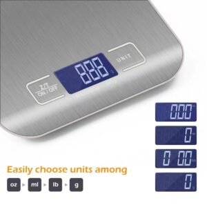 10KG Kitchen Scales Stainless Steel