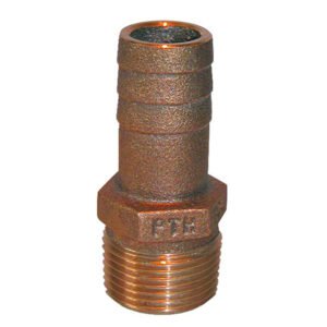 GROCO 1-1/2″ NPT x 1-1/2″ ID Bronze Pipe to Hose Straight Fitting