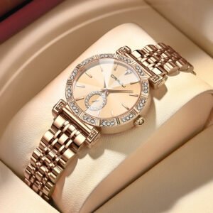 Women’s Steel Belt Diamond-embedded Watch